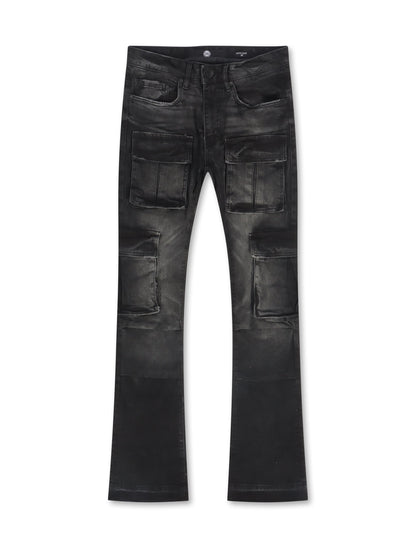 Jordan Craig Cargo Stacked Jean - Black by Denim Exchange