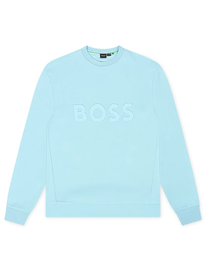 Boss Green Salbo Crewneck - Light Blue by Denim Exchange