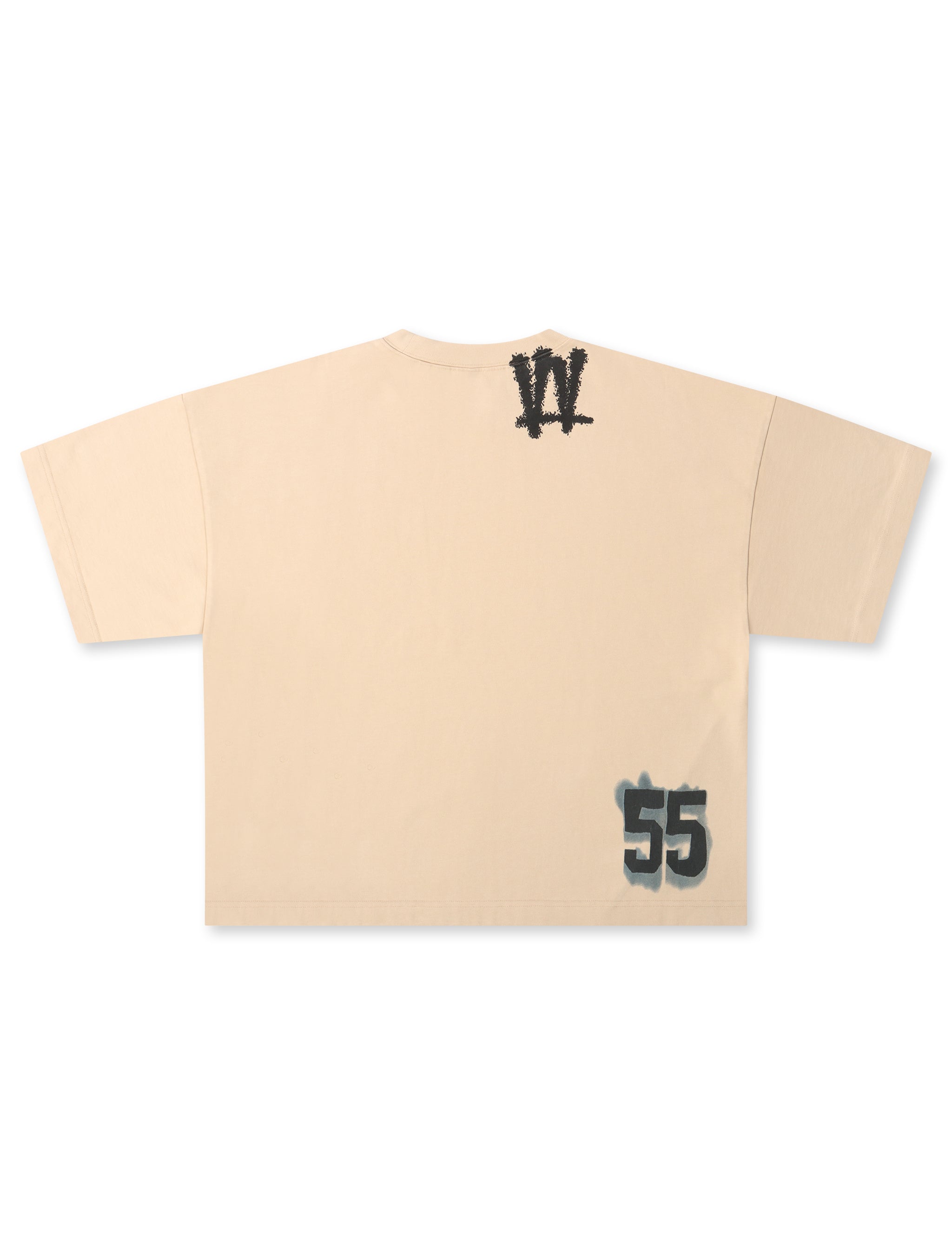 Valabasas NO.5 Boxy Oversized Tee - Beige by Denim Exchange