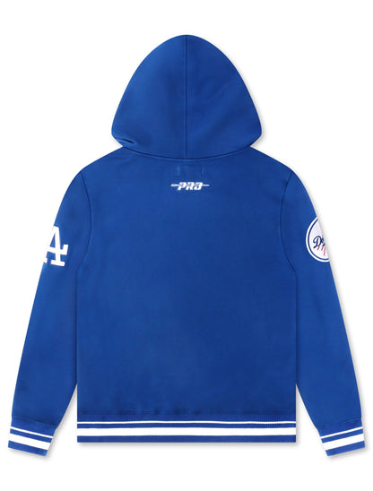 Pro Standard LA Dodgers Team Badge Hoodie - Blue by Denim Exchange