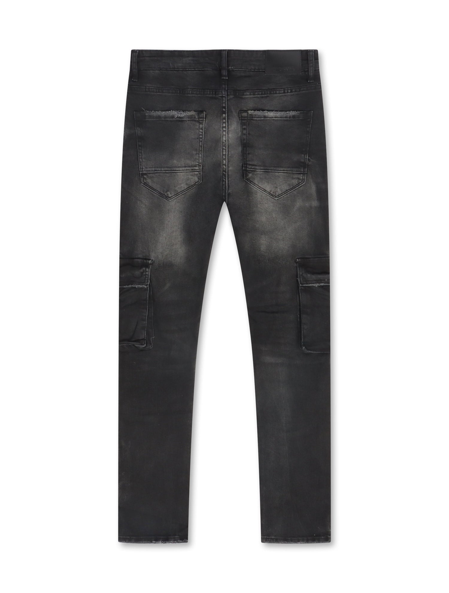 Jordan Craig Sean Cargo Jeans - Black Shadow by Denim Exchange