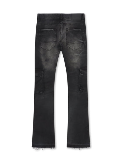 Jordan Craig Cargo Stacked Jean - Black by Denim Exchange
