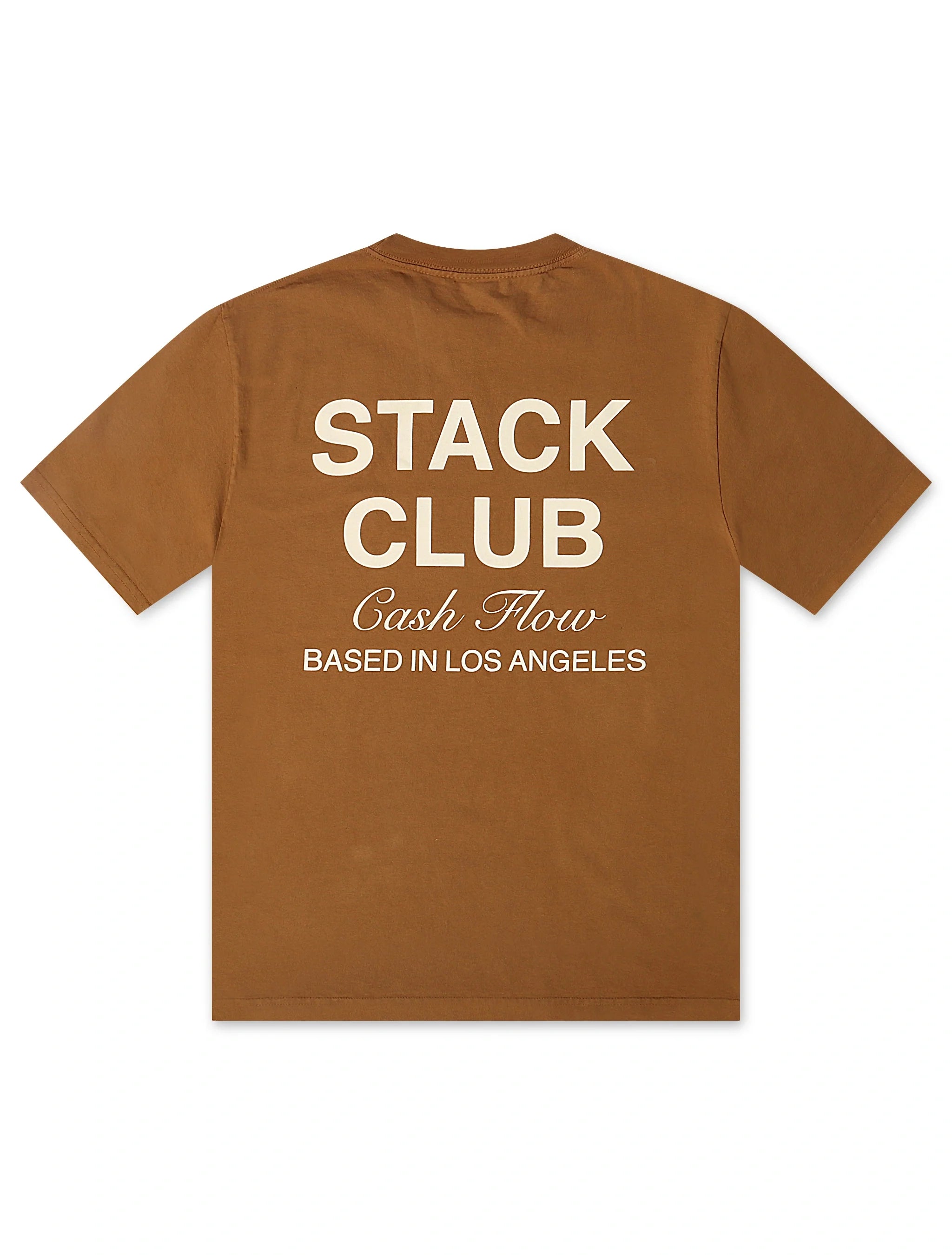Stack Club Cash Flow Heavyweight Tee - Brown/Cream by Denim Exchange