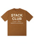 Stack Club Cash Flow Heavyweight Tee - Brown/Cream by Denim Exchange