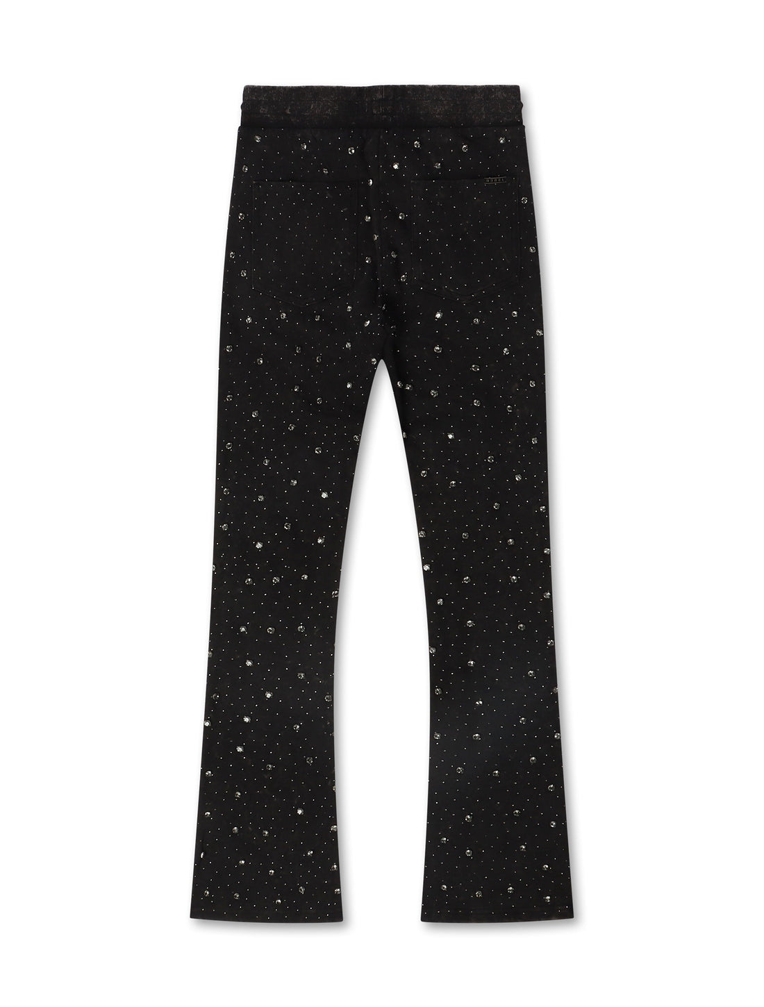 Rebel Denim Diamond Stacked Sweatpants - Ash Black by Denim Exchange
