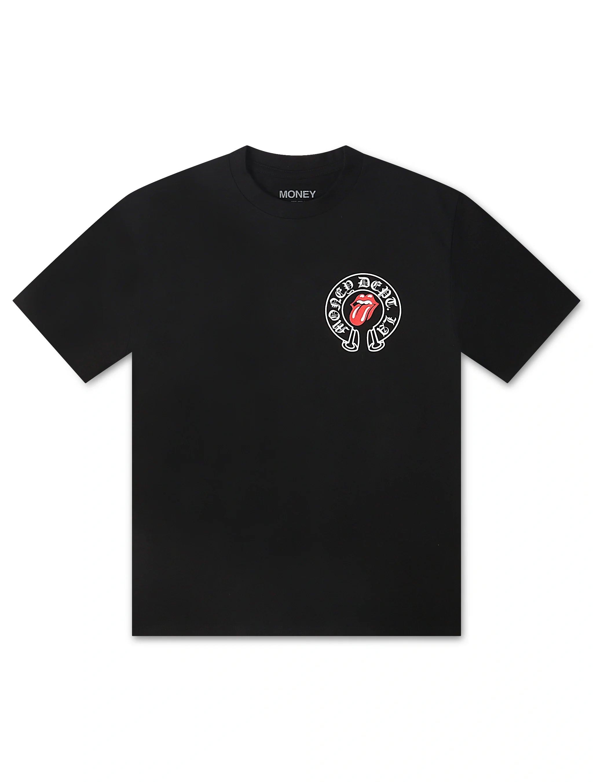 Money Dept. Tongue and Lips Tee - Black by Denim Exchange