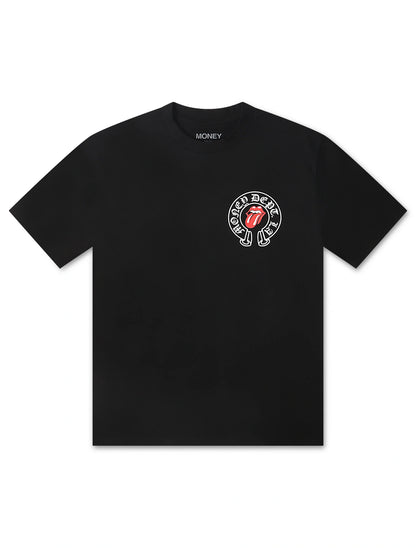 Money Dept. Tongue and Lips Tee - Black by Denim Exchange