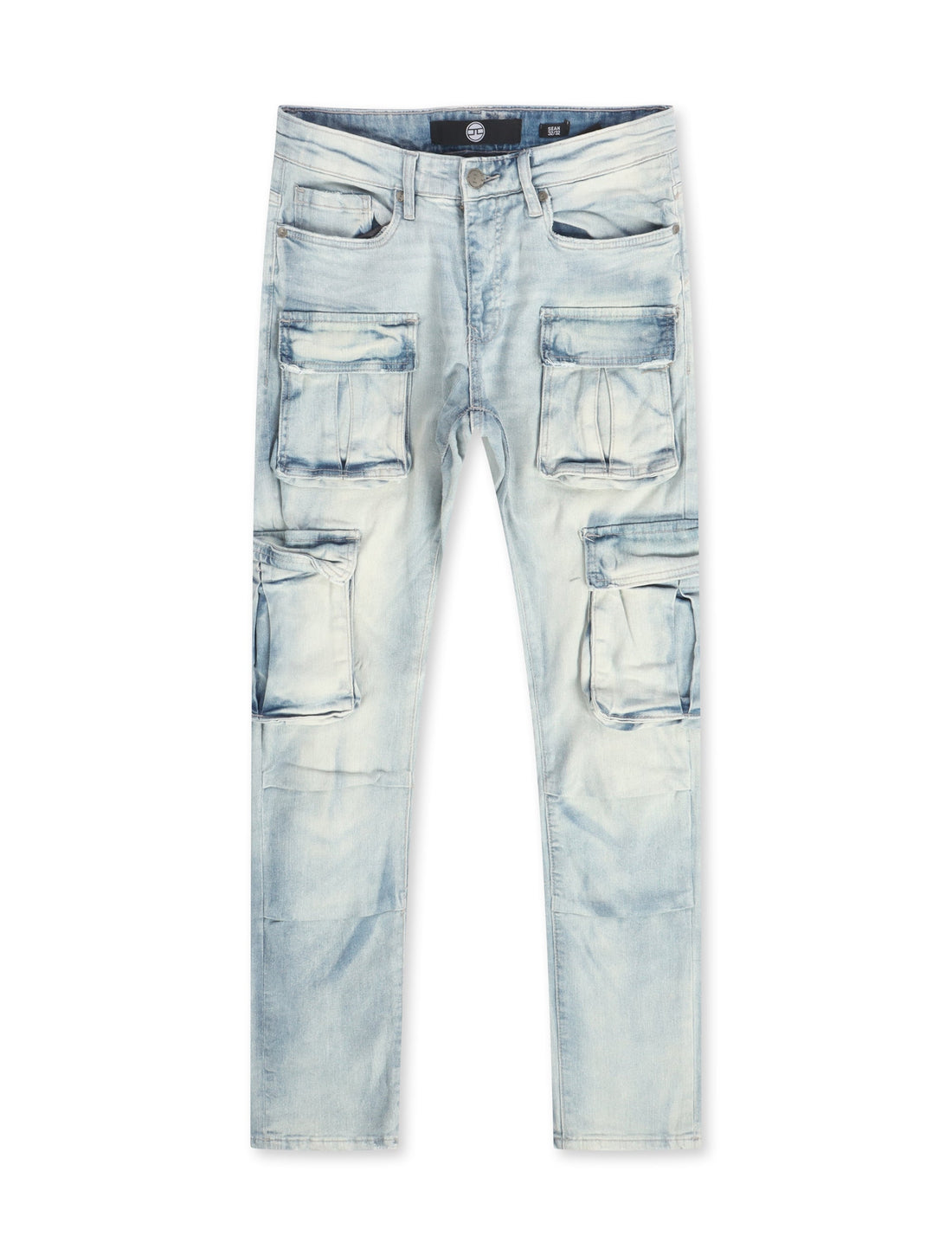 Jordan Craig Sean Cargo Jeans - Iced White by Denim Exchange