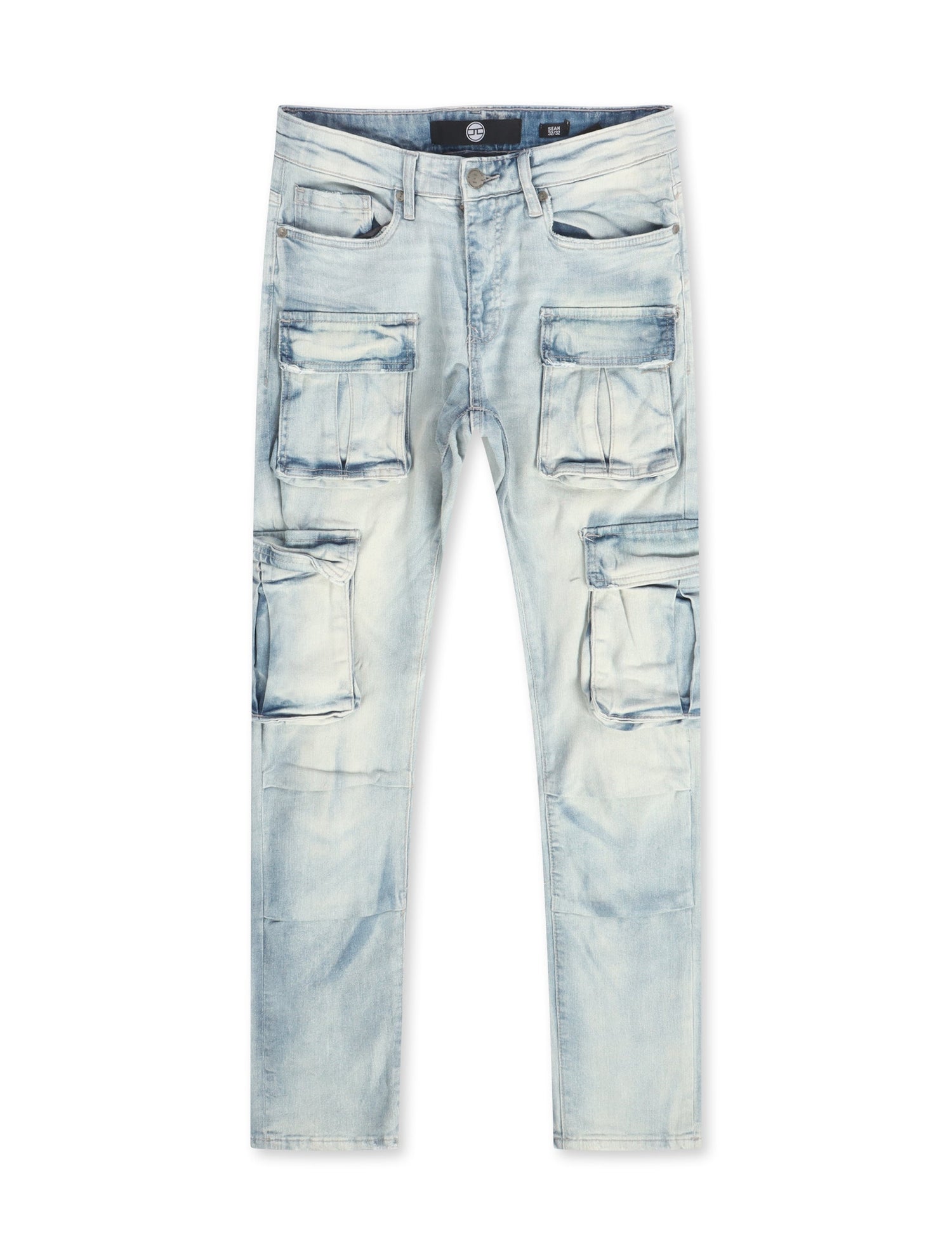 Jordan Craig Sean Cargo Jeans - Iced White by Denim Exchange