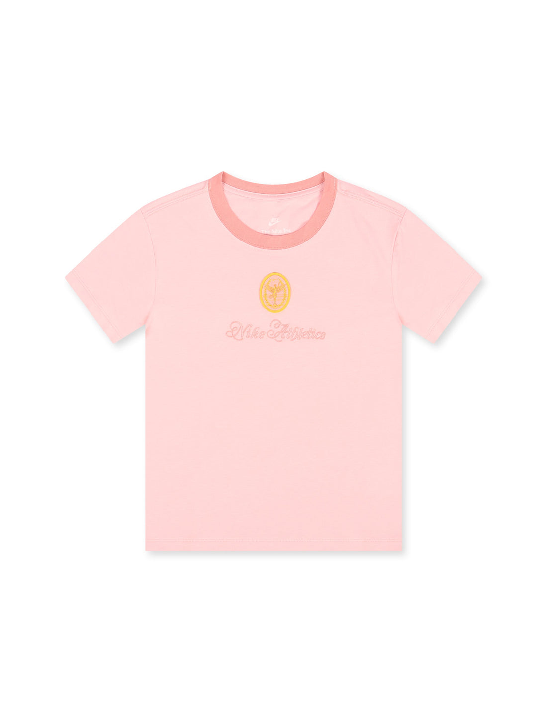 Nike Womens Sportswear Chill Cropped Knit Tee - Pink Glaze by Denim Exchange