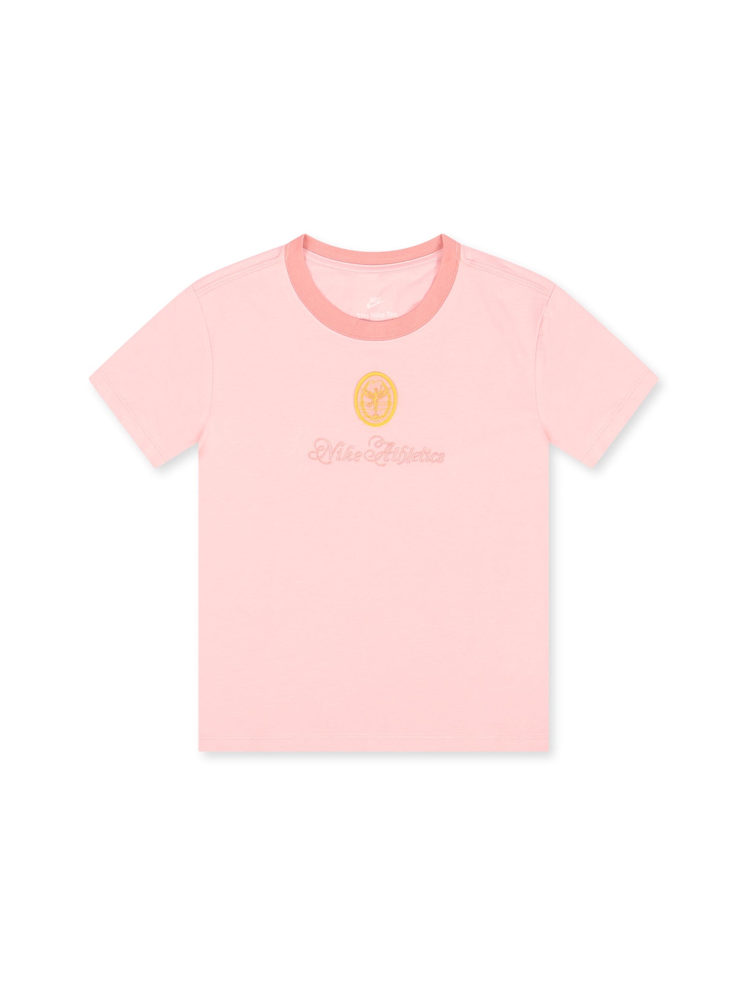 Nike Womens Sportswear Chill Cropped Knit Tee - Pink Glaze by Denim Exchange