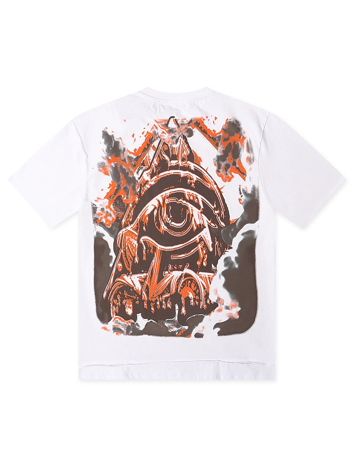 Starseed AI Angel Oversized Tee - White/Orange by Denim Exchange
