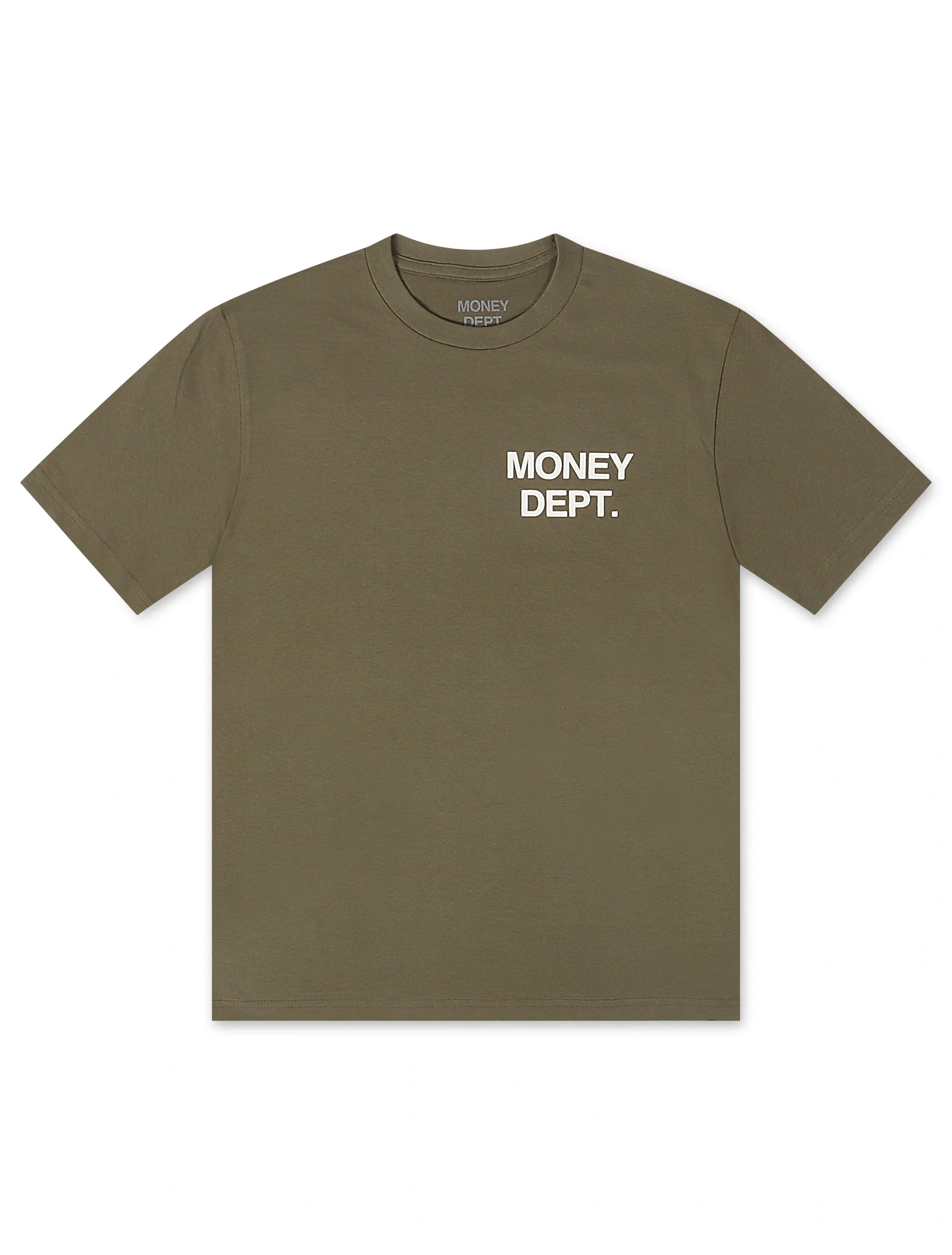 Money Dept. Los Angeles Heavyweight Tee - Light Olive/White by Denim Exchange