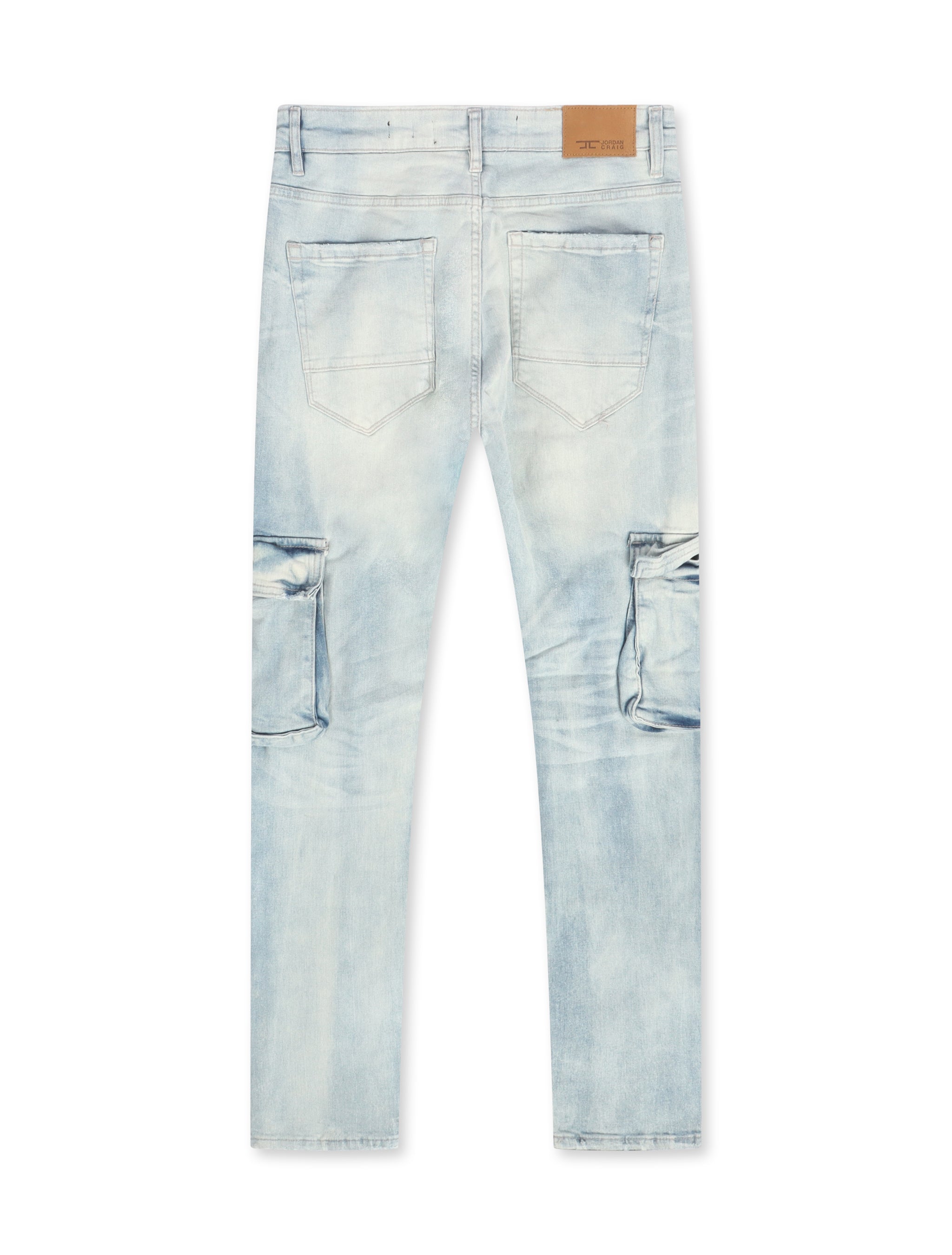 Jordan Craig Sean Cargo Jeans - Iced White by Denim Exchange