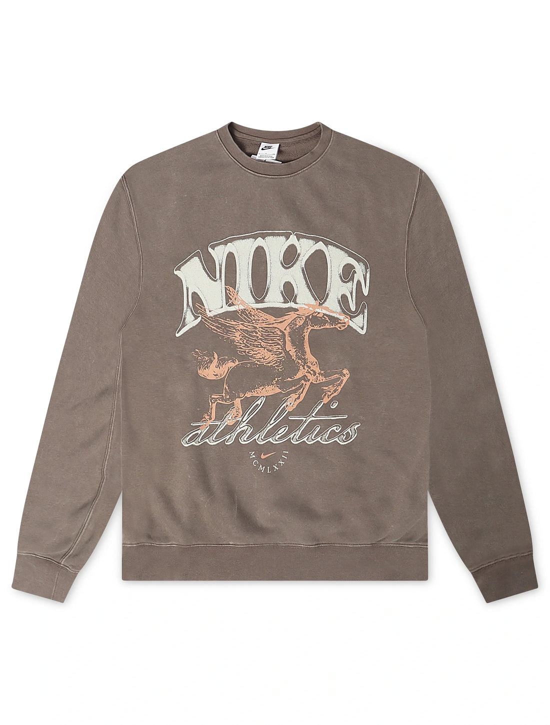 Nike Mens Sportswear Club Fleece Crewneck - Cave Stone by Denim Exchange