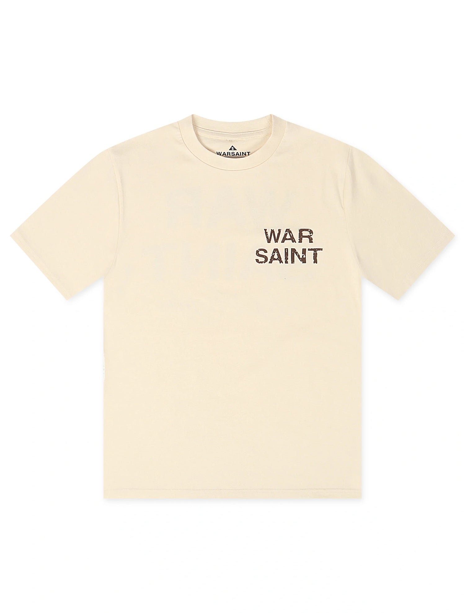 Warsaint LA Script Tee - Ecru/Brown