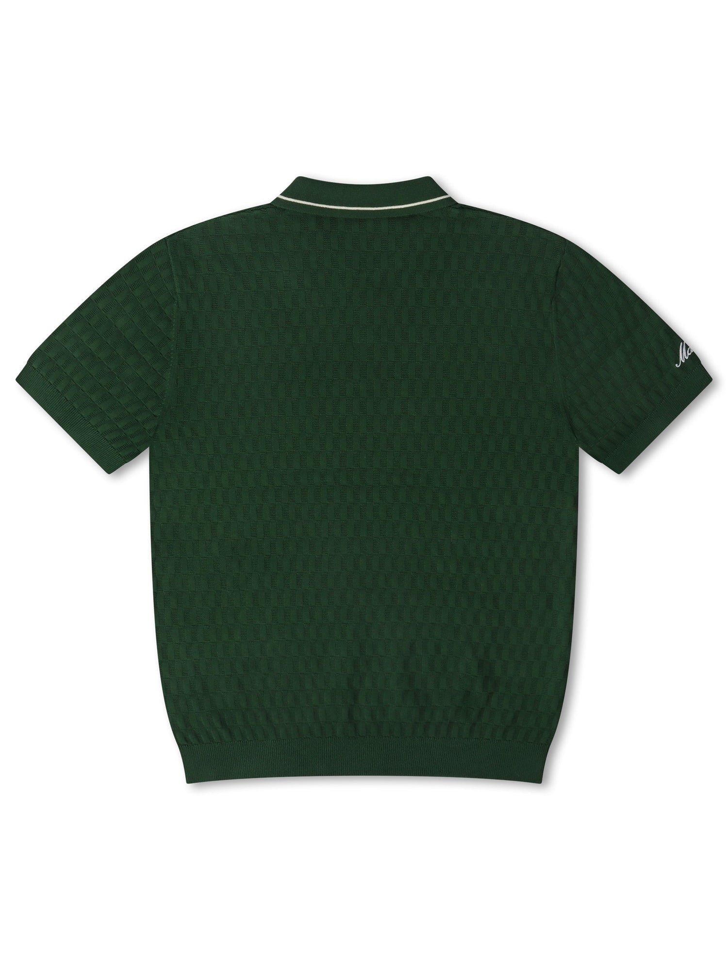 Malbon Crest Knit Polo - Myrtle by Denim Exchange