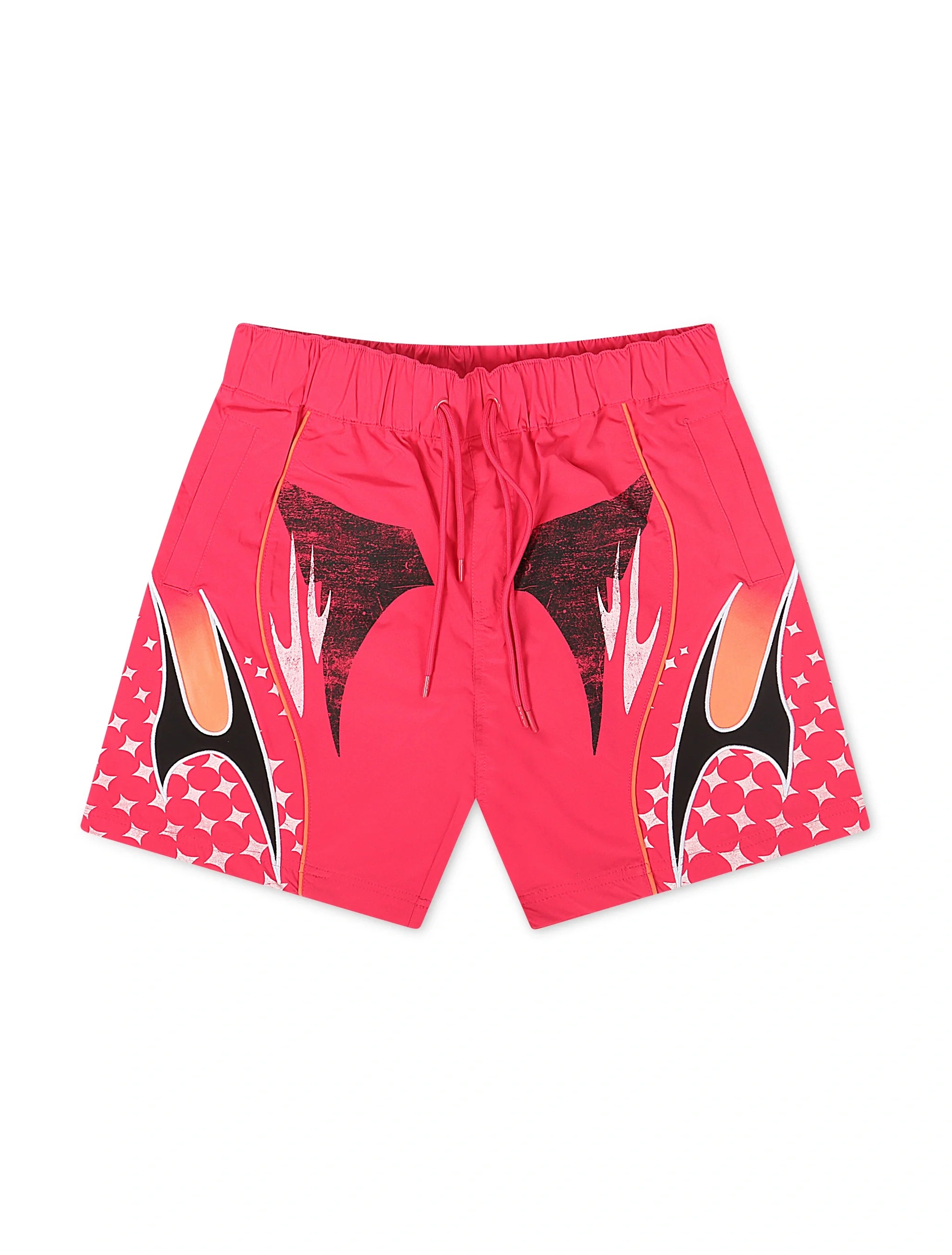 Smoke Rise Republic Windbreaker Shorts - Lilac Rose by Denim Exchange
