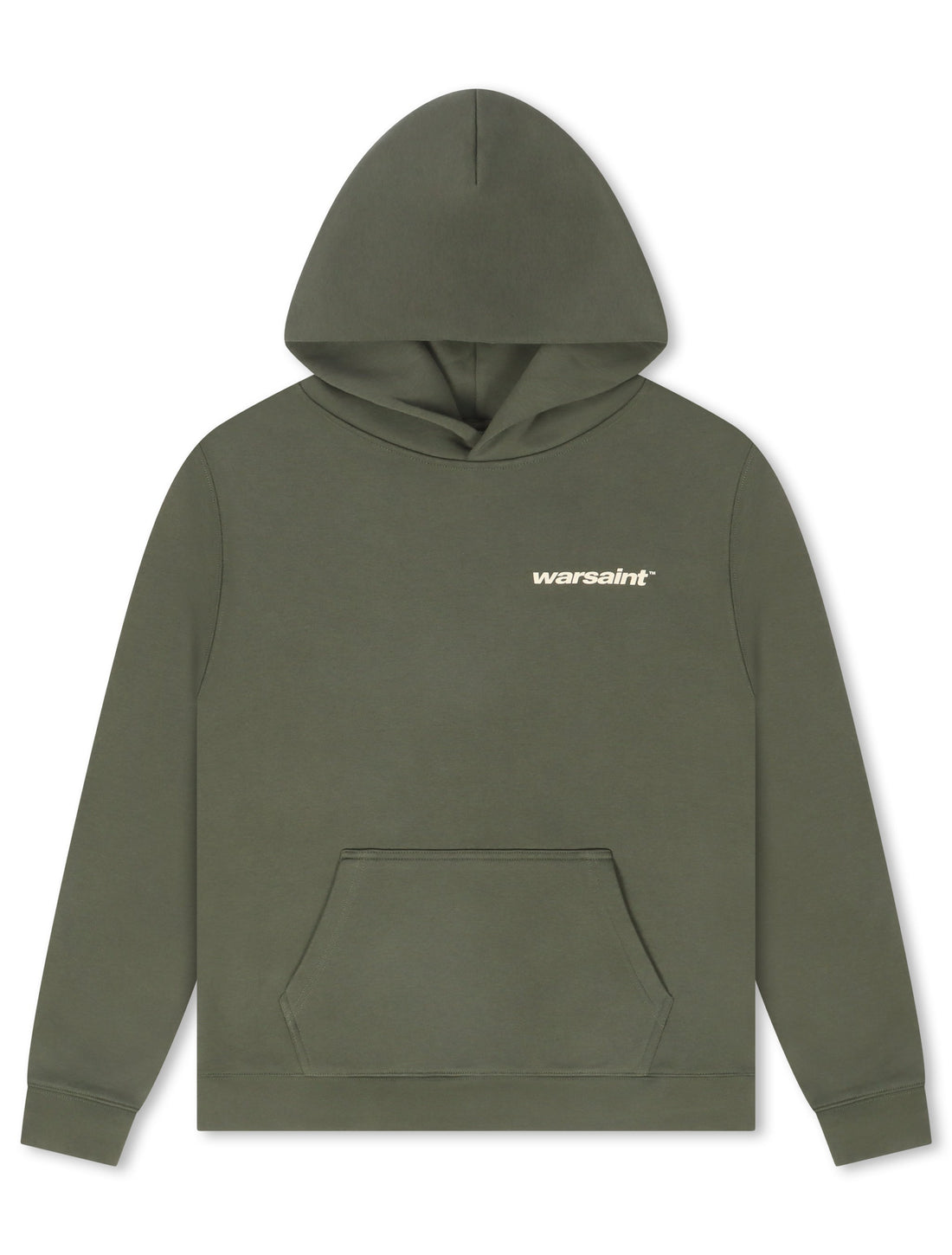 Warsaint Dual Logo Hoodie - Olive Green by Denim Exchange