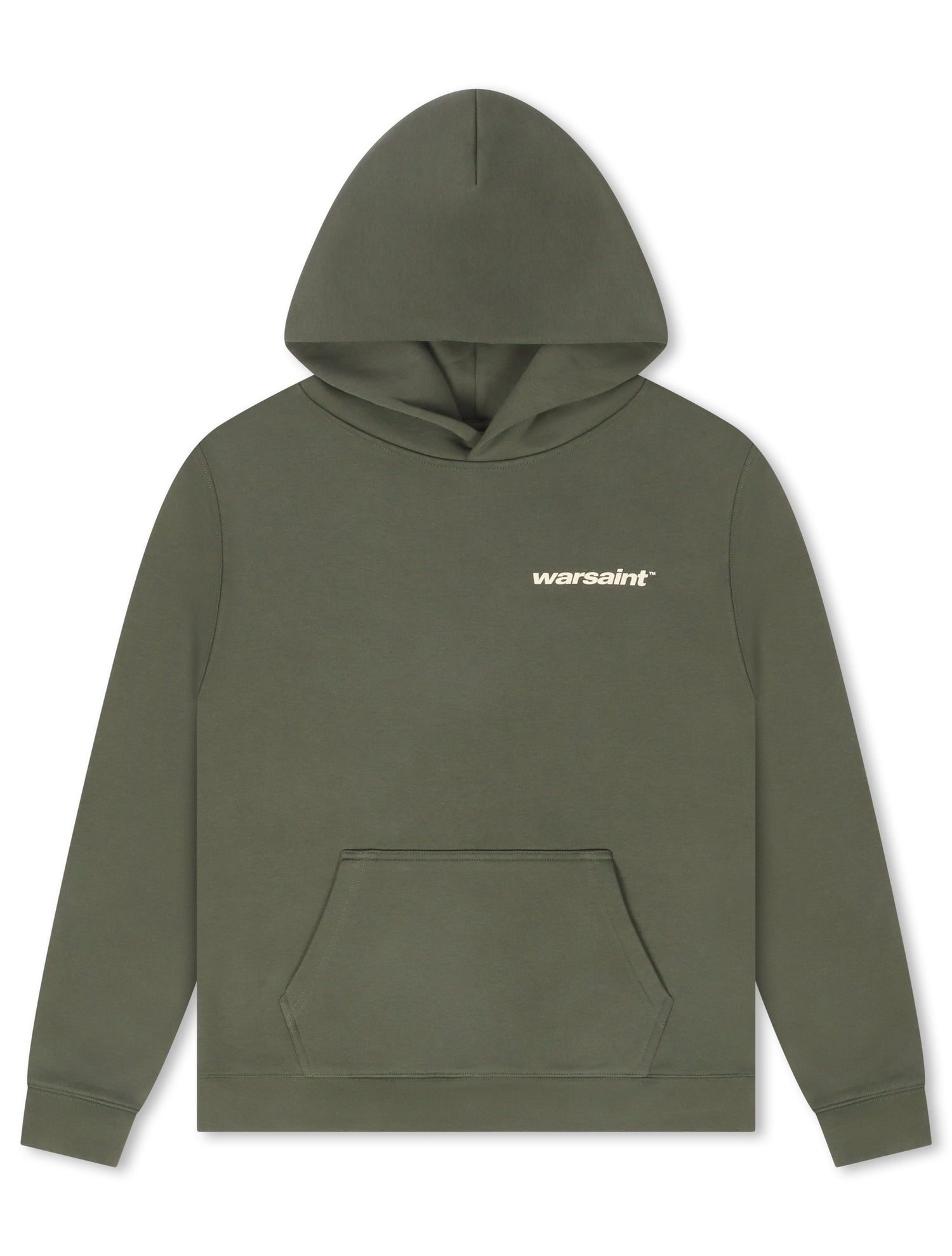 Warsaint Dual Logo Hoodie - Olive Green by Denim Exchange
