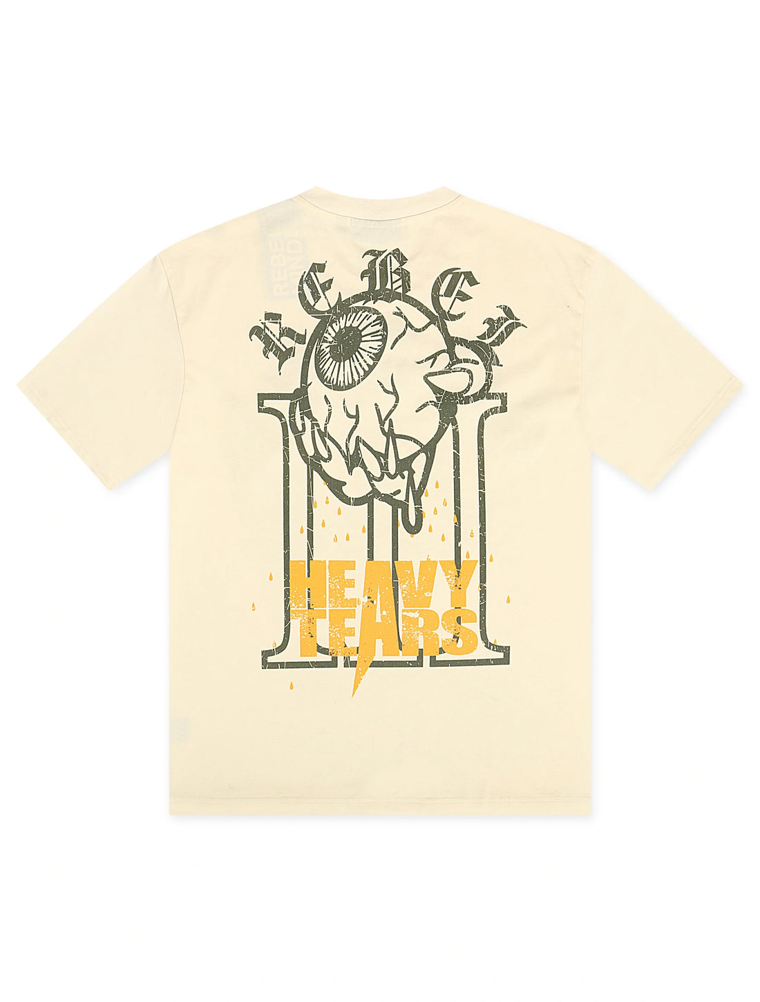 Rebel Minds Heavy Tears Rhinestone Tee - Cream by Denim Exchange