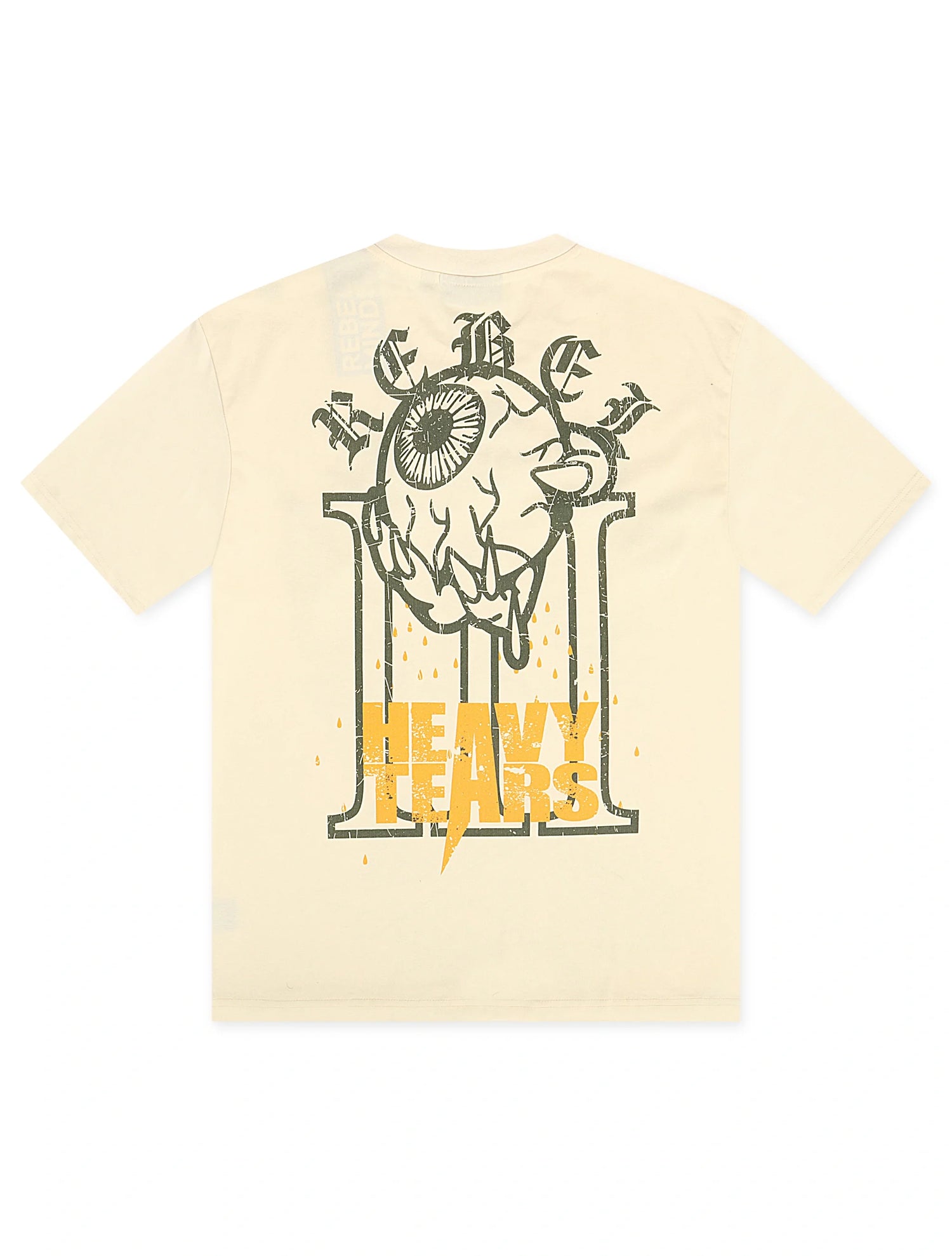 Rebel Minds Heavy Tears Rhinestone Tee - Cream by Denim Exchange