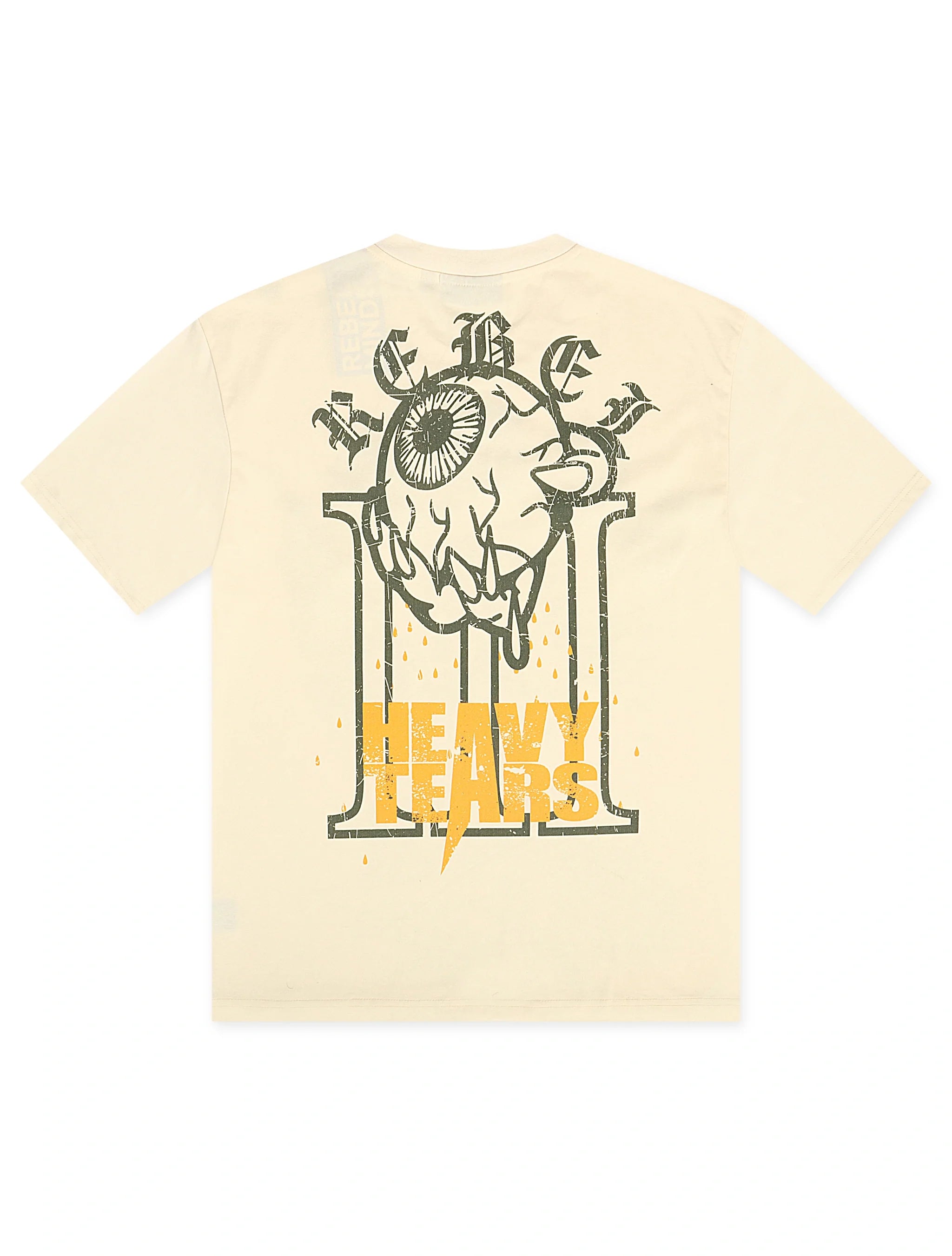 Rebel Minds Heavy Tears Rhinestone Tee - Cream by Denim Exchange