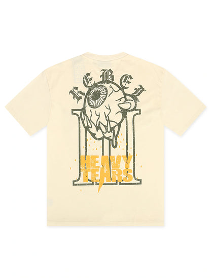 Rebel Minds Heavy Tears Rhinestone Tee - Cream by Denim Exchange