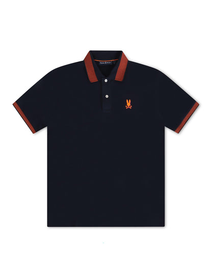 Psycho Bunny Montebello Pique Polo - Navy by Denim Exchange