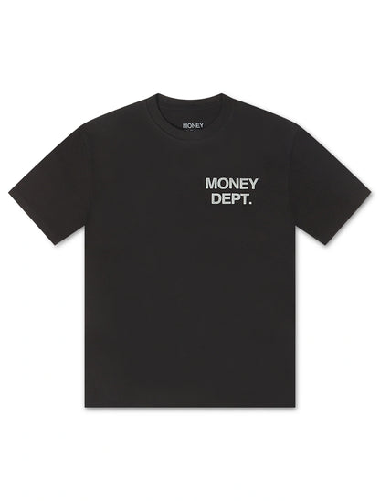 Money Dept. Los Angeles Puff Print Tee - Black/Gray by Denim Exchange