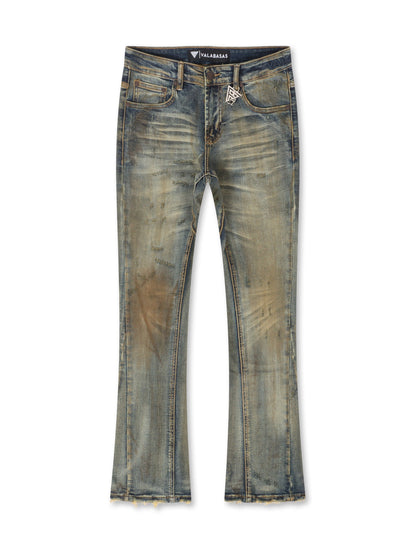 Valabasas Rugged Stacked Jeans - Vintage Blue by Denim Exchange