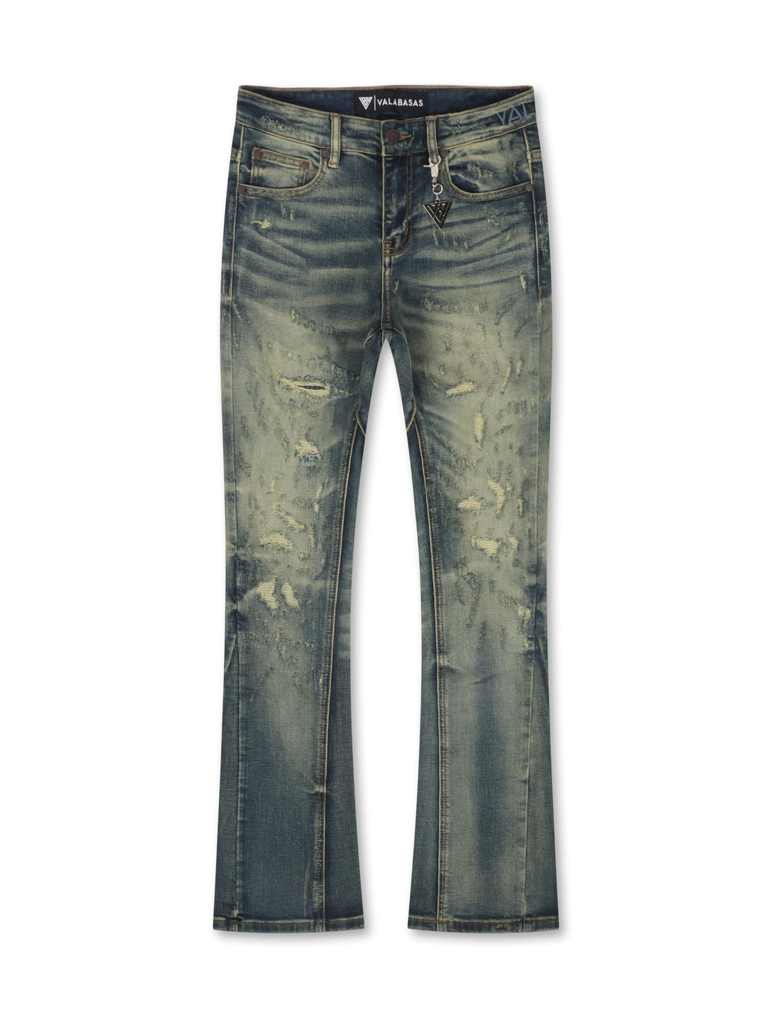 Valabasas Vin Stacked Jeans - Dark Vintage Blue by Denim Exchange