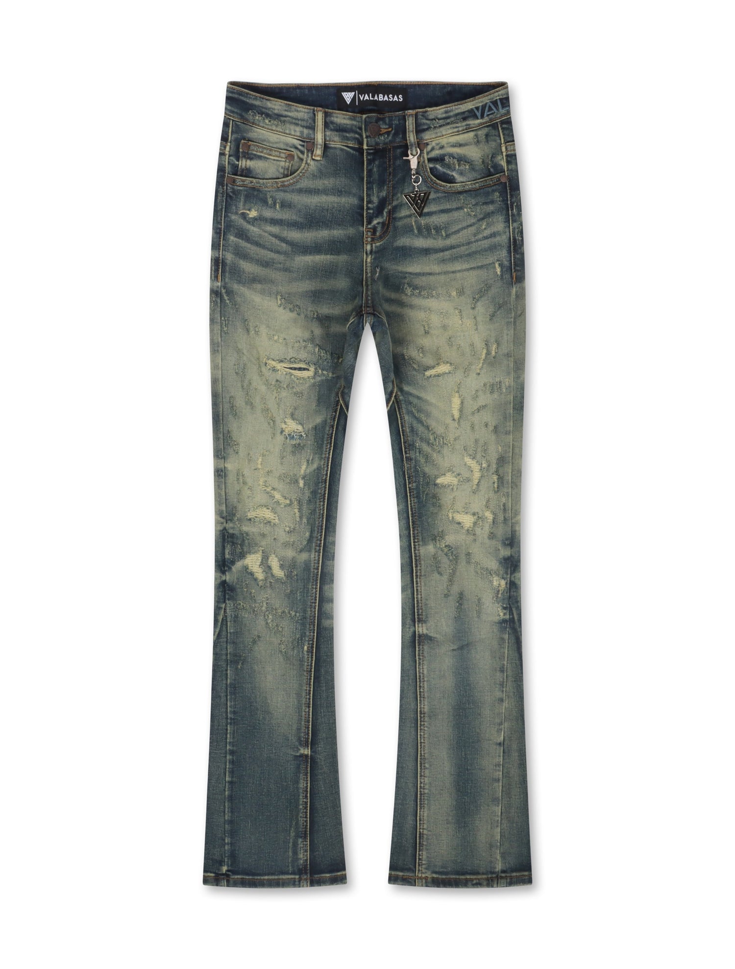 Valabasas Vin Stacked Jeans - Dark Vintage Blue by Denim Exchange