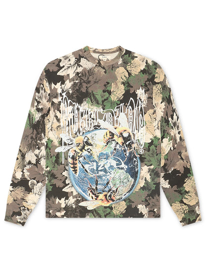 BLDG4 Worldwide Long Sleeve - Leaf Camo by Denim Exchange