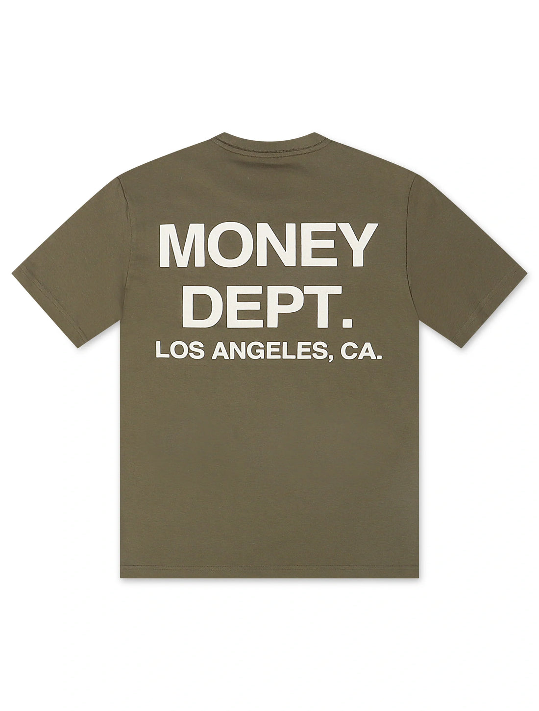 Money Dept. Los Angeles Heavyweight Tee - Light Olive/White by Denim Exchange