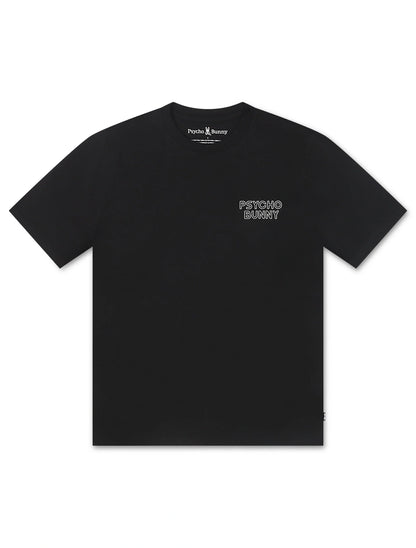 Psycho Bunny Sydney Back Graphic Tee - Black by Denim Exchange