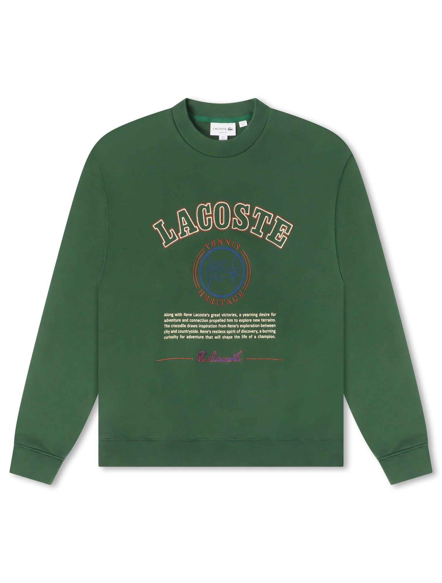 Lacoste Embroidered Fleece Sweatshirt - Green by Denim Exchange