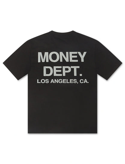 Money Dept. Los Angeles Puff Print Tee - Black/Gray by Denim Exchange