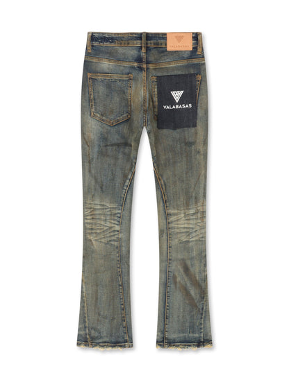 Valabasas Rugged Stacked Jeans - Vintage Blue by Denim Exchange