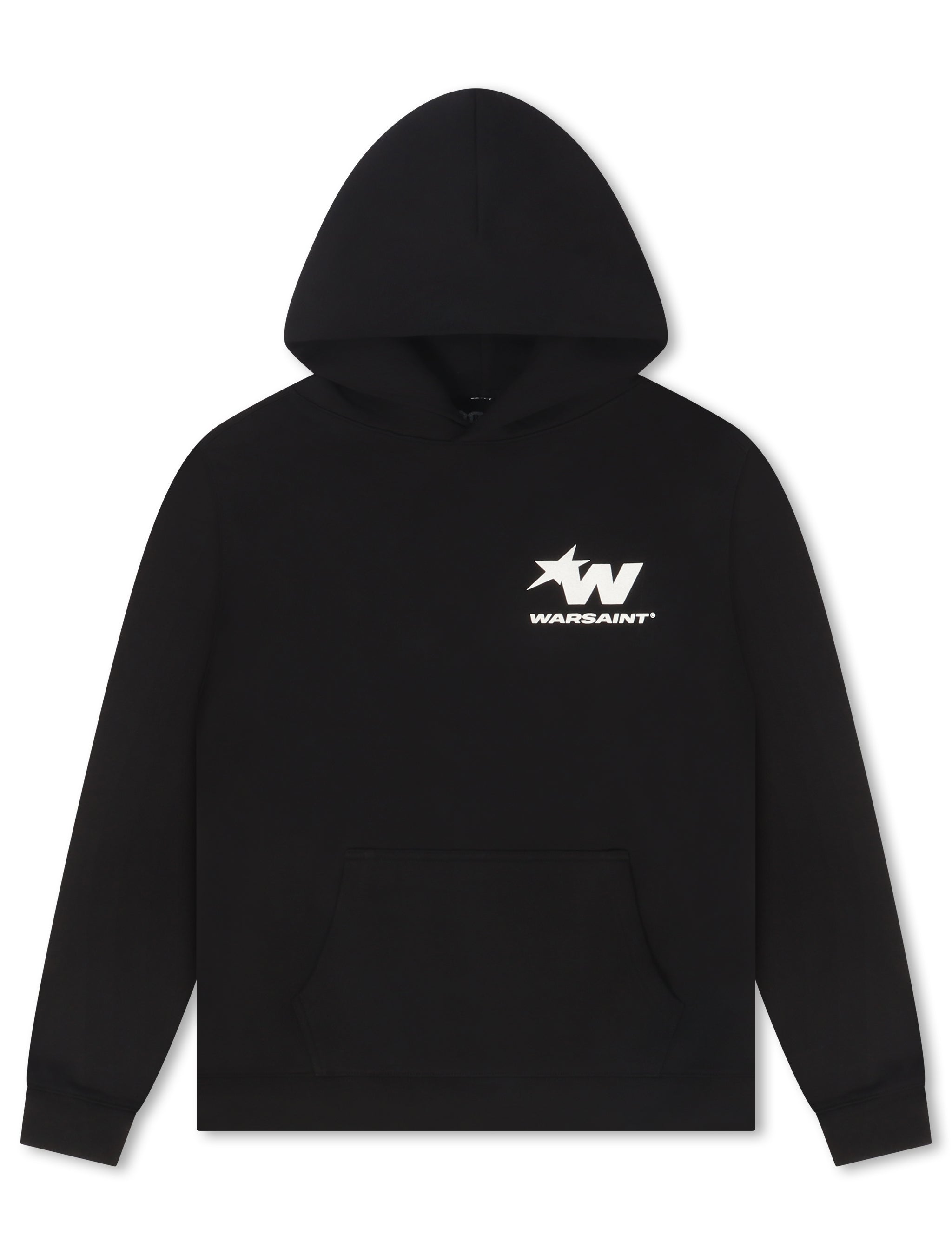 Warsaint Signature Star Hoodie - Black by Denim Exchange