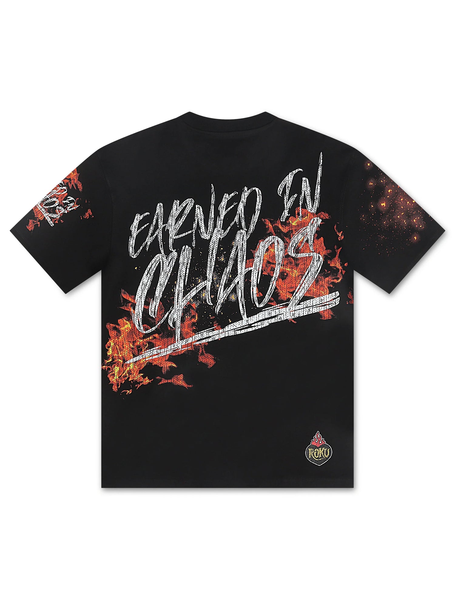 Roku Studio Earned in Chaos Boxy Tee - Black by Denim Exchange