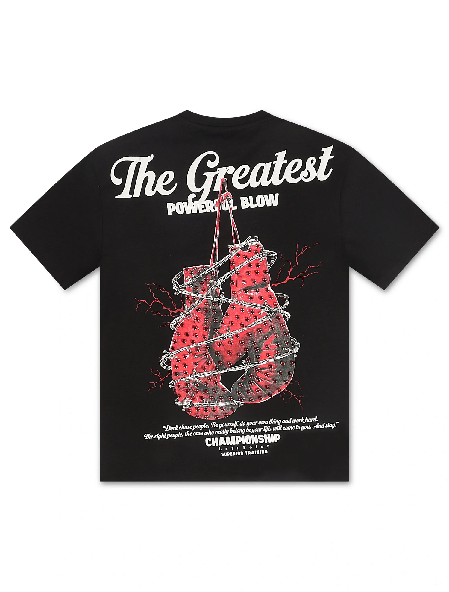 Left Point Boxing Club Tee - Black by Denim Exchange