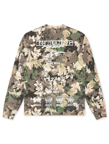 BLDG4 Worldwide Long Sleeve - Leaf Camo by Denim Exchange