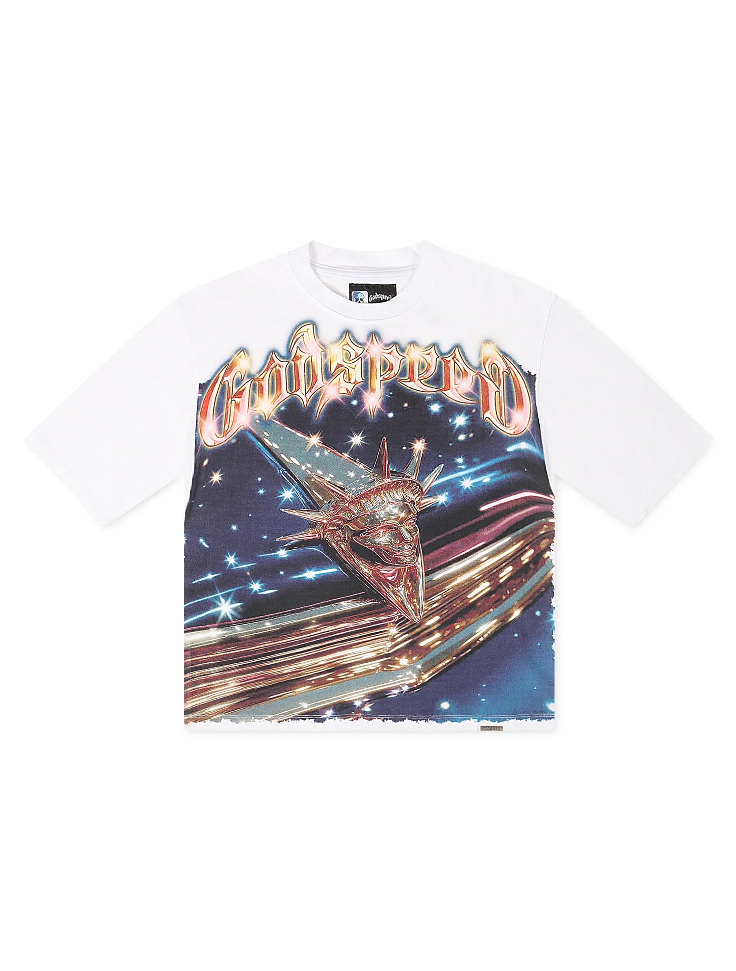 Godspeed Liberty Cruiser Boxy Tee - White by Denim Exchange