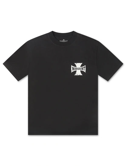Warsaint Cross Tee - Black by Denim Exchange