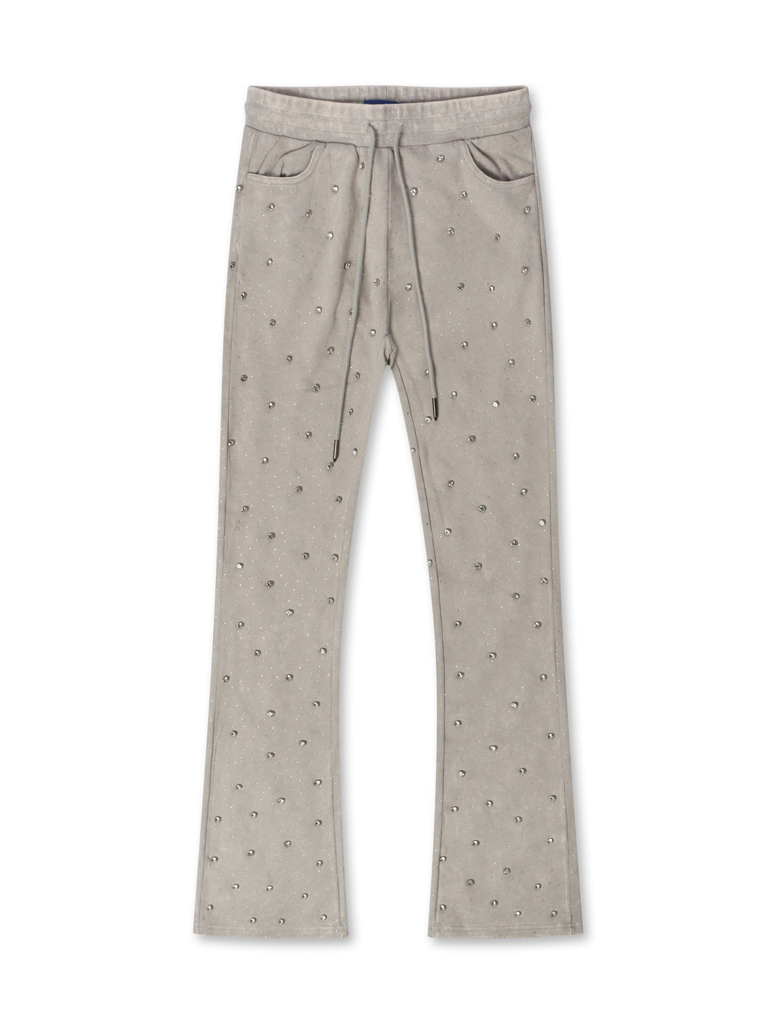 Rebel Denim Diamond Stacked Sweatpants - Grey by Denim Exchange