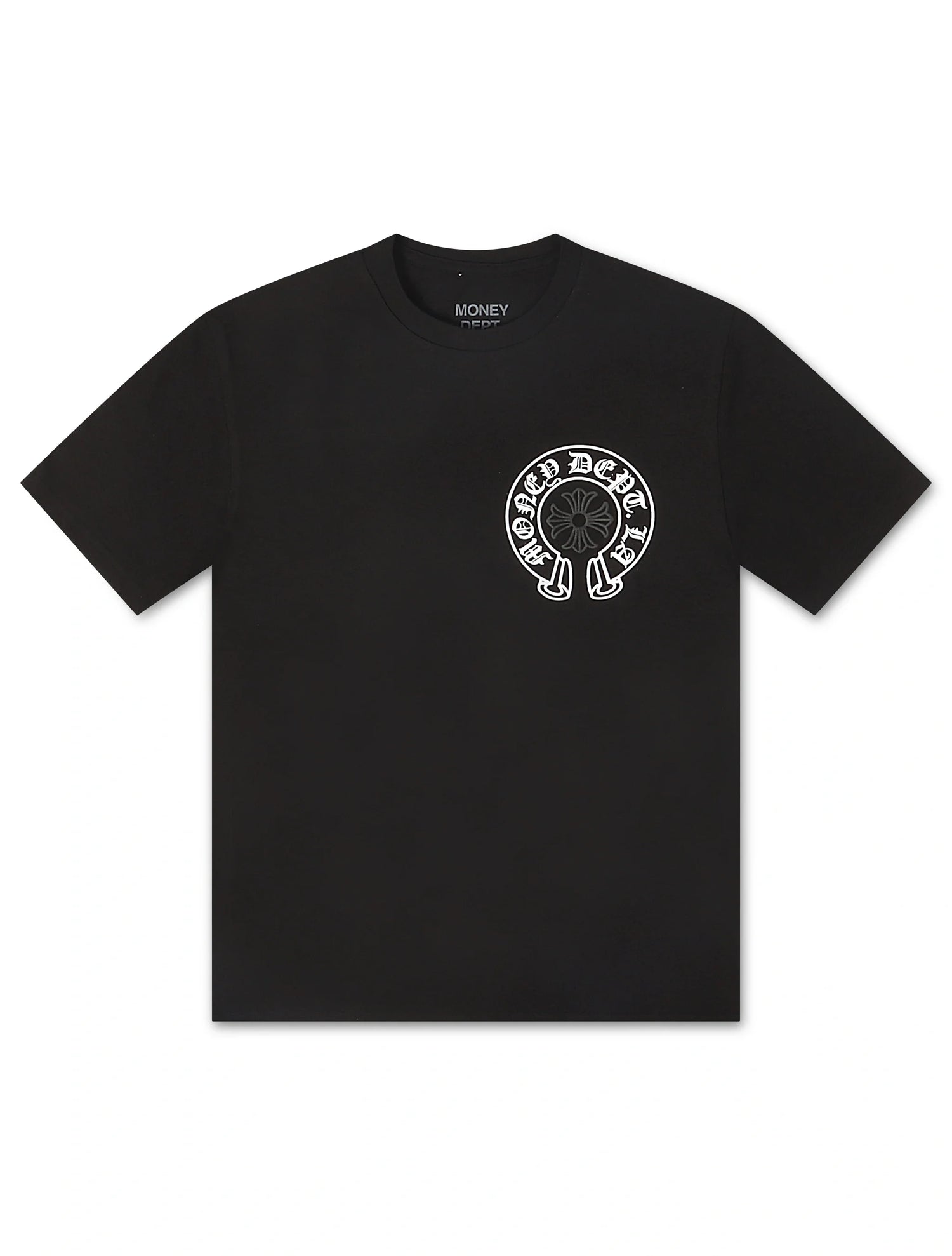 Money Dept. Vintage Old English Tee - Black/White/Black by Denim Exchange