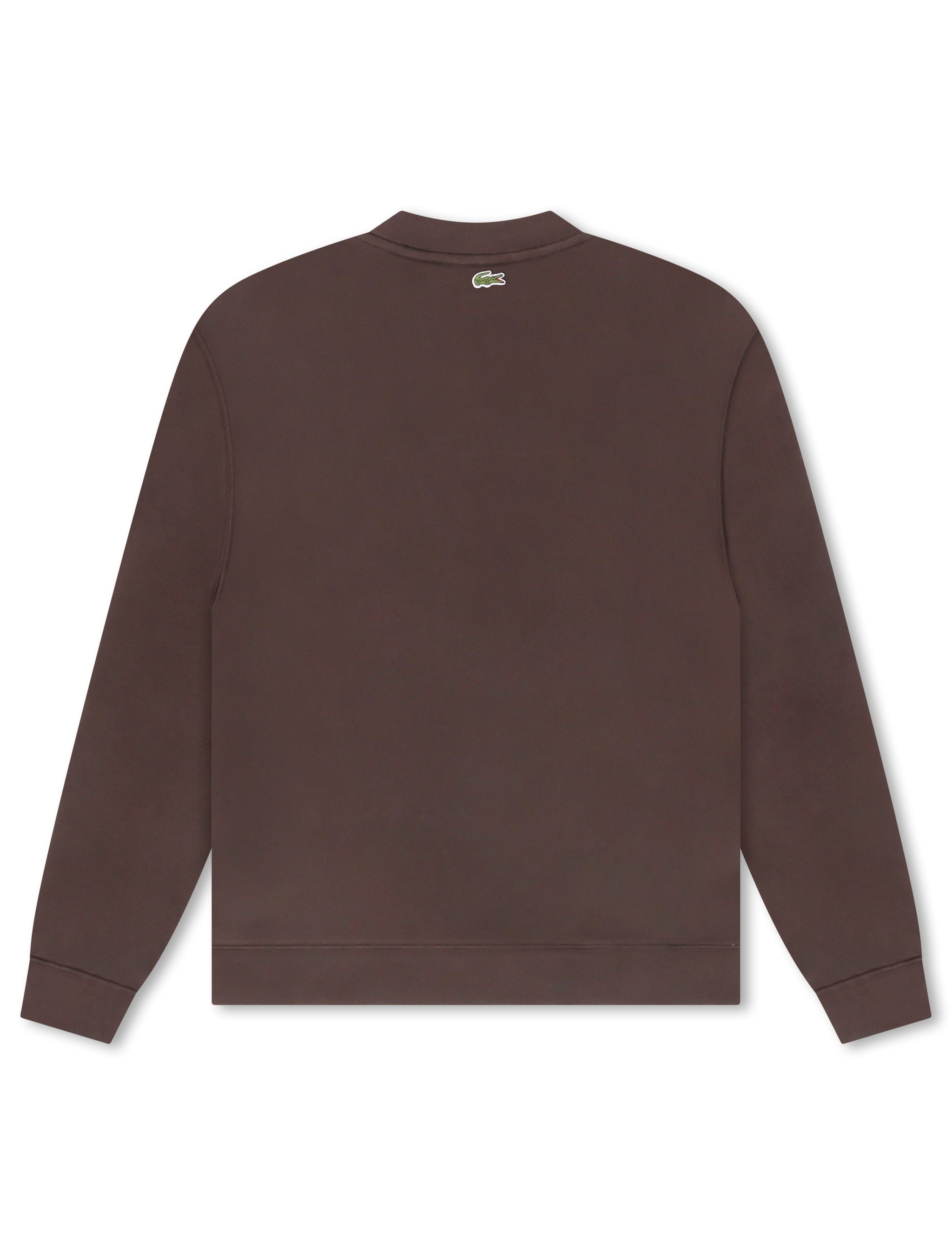 Lacoste Embroidered Shield Fleece Sweatshirt - Brown by Denim Exchange