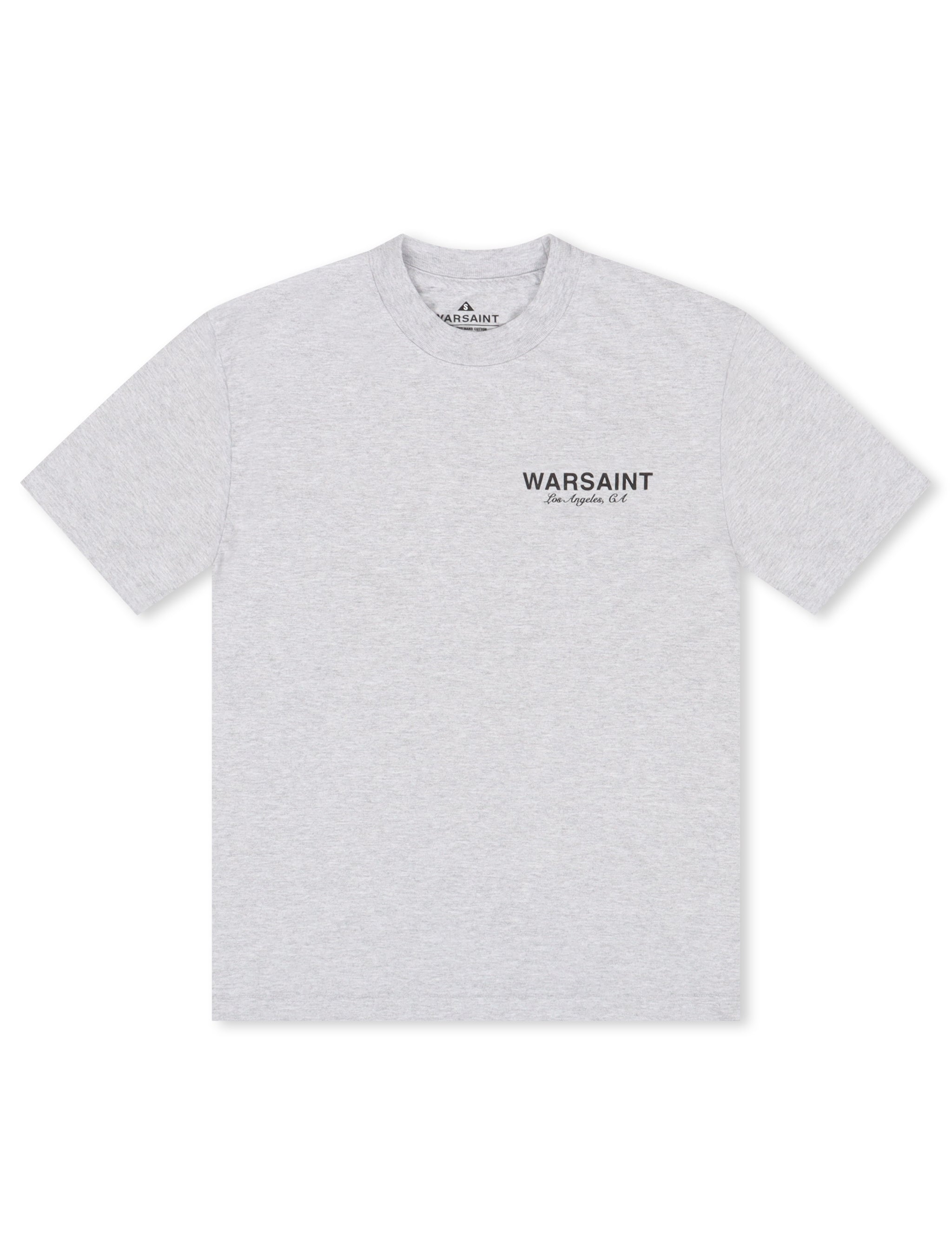 Warsaint Script Tee - Heather Grey by Denim Exchange