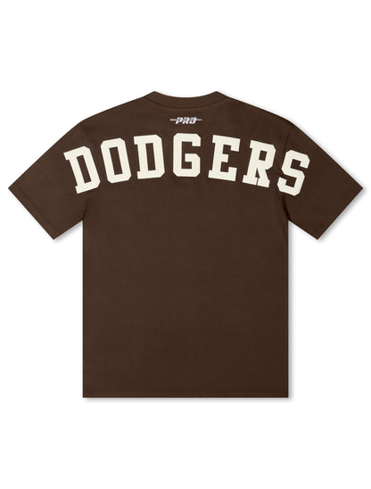 Pro Standard La Dodgers Wingspan Drop Shoulder Tee - Brown by Denim Exchange